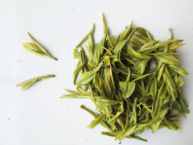 Organic Longjing Green Tea SSS Grade Brewed Leaf