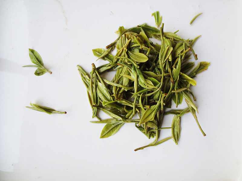 Organic Longjing Green Tea SS Grade Brewed Leaf