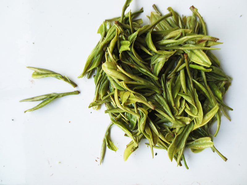 Organic Dragon Well Green Tea SSS Grade Brewed Leaf